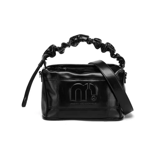 FAIRWHALE Pu Shoulder Bag Crossbody Bag Handbag Women's Black/Denim Blue