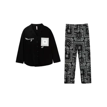 DAMOS·LOVE Pajama Set For Fall Women's Black