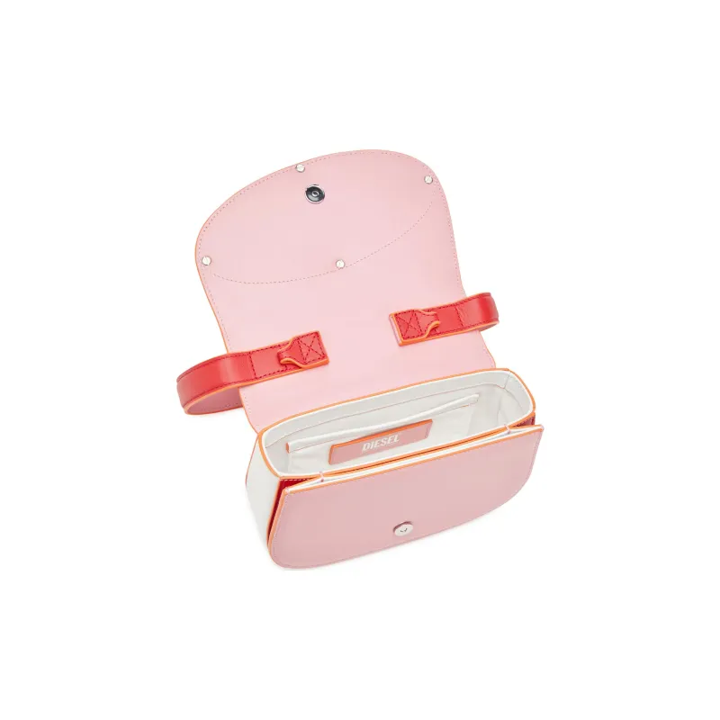 DIESEL Cow Leather Portable Crossbody Bag Shoulder Bag Women's Pink-4