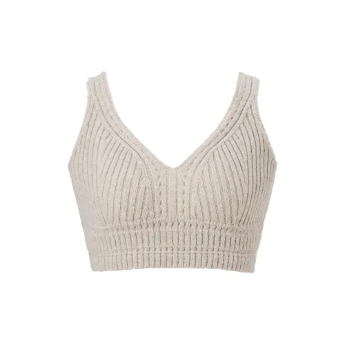 UNIQLO X Mame Kurogouchi Tank Tops Women's Light Beige