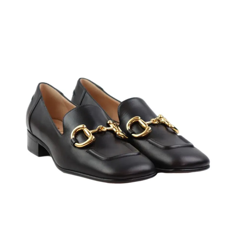 GUCCI Horsebit Loafers Women's Black-2