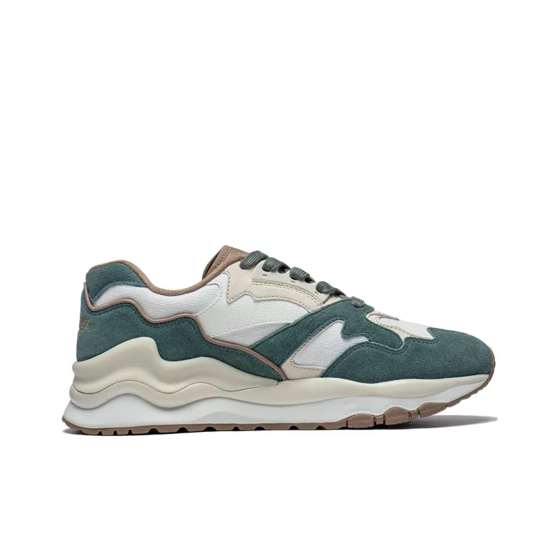 LiNing 001 Mountain Sea Slip Resistant Low Top Running Shoes Men's White Green-1