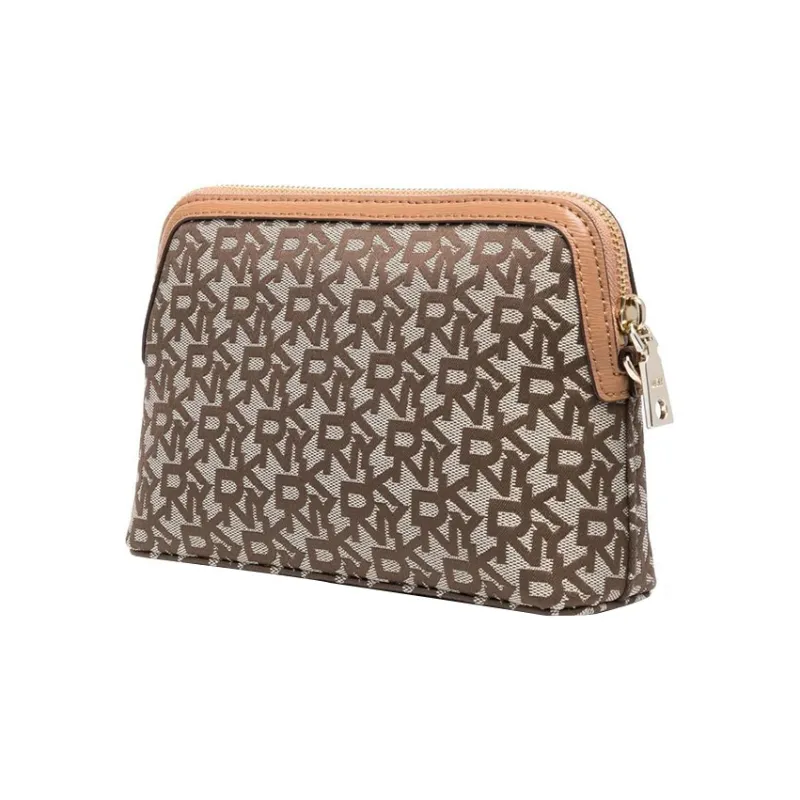 DKNY Polyester Calfskin Shoulder Bag Crossbody Bag Women's Coffee Brown/Camel Brown-2