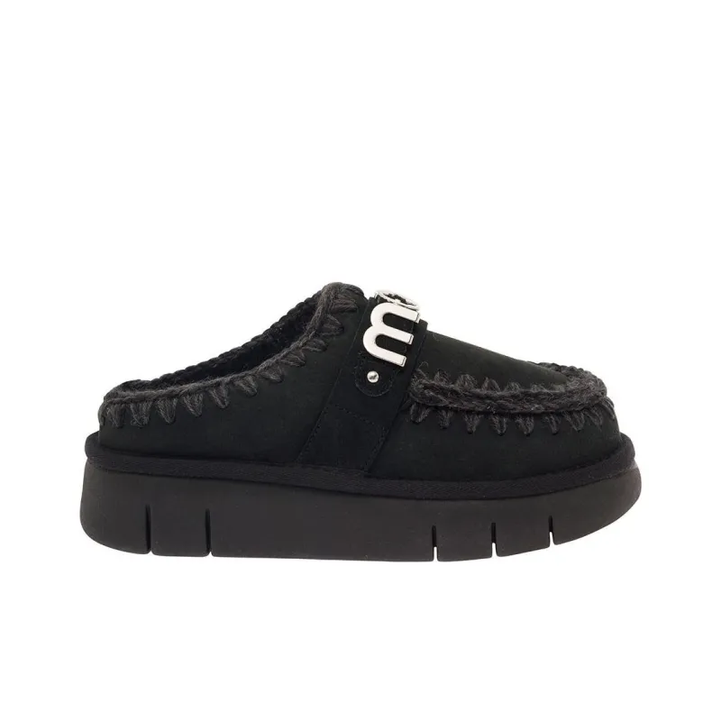 MOU Wrap toe Slippers Women's Black-1