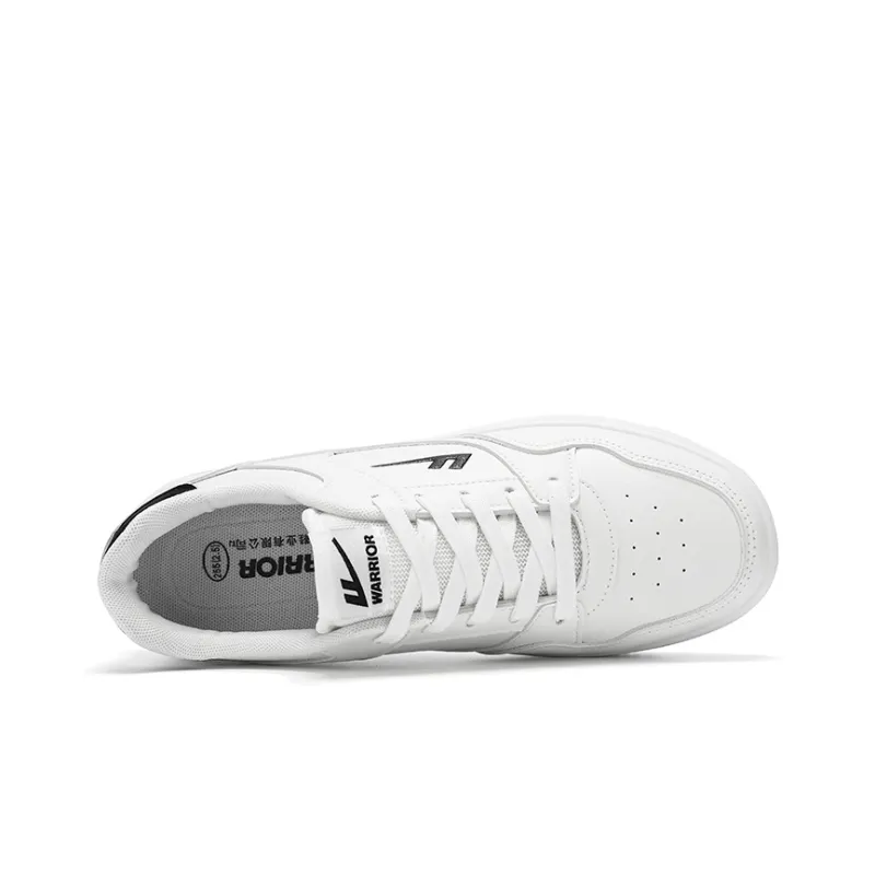 Warrior Air Force 1 Classic White Sneakers Height Increasing Lightweight Low Top Skateboard Shoes Unisex White Black-3