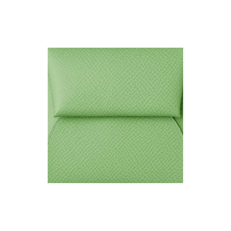 HERMES Bastia Epsom Calfskin Coin Purses Wallets Women's 3IVert Criquet Avocado Green/Cricket Green-2