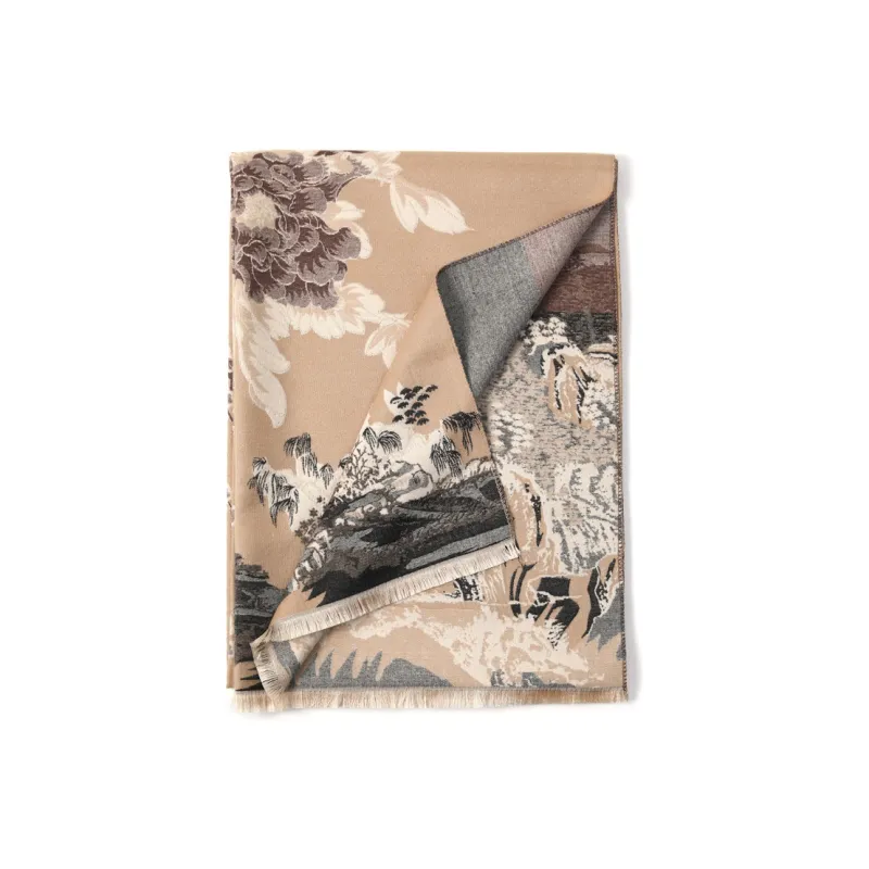 FREE RABBITⅡ Faux Cashmere Knit Scarves Unisex-5