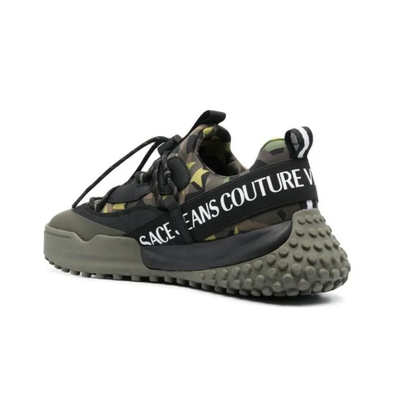 VERSACE JEANS Couture Low Top Casual Shoes Men's Green-4