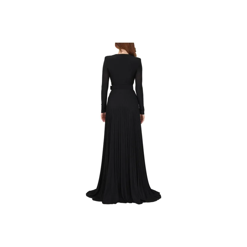 Elisabetta Franchi SS23 Long Sleeved Dress Women's Black-1