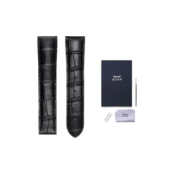 JEAYOU Omega Butterfly Sea Horse 300/150 Super Dominator Compatibility Watch Band 14 22mm Cowhide Leather Material