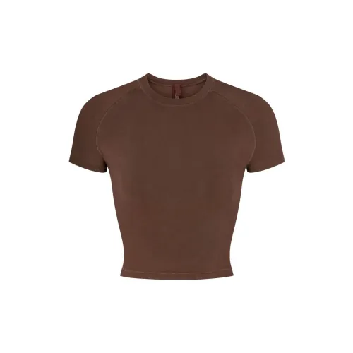 Skims T-Shirts Women's Dark Brown