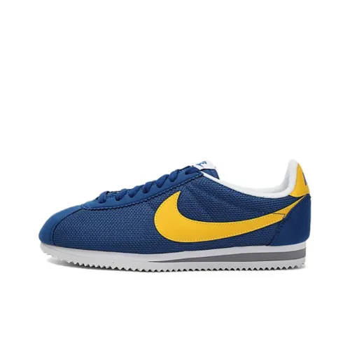 Nike Cortez Casual Shoes Men Low-Top Blue/Yellow/White