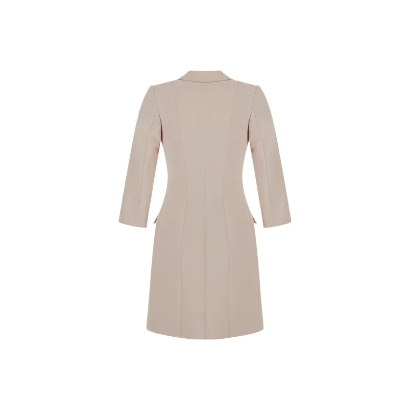 Elisabetta Franchi Long Sleeved Dresses Women's Beige-1