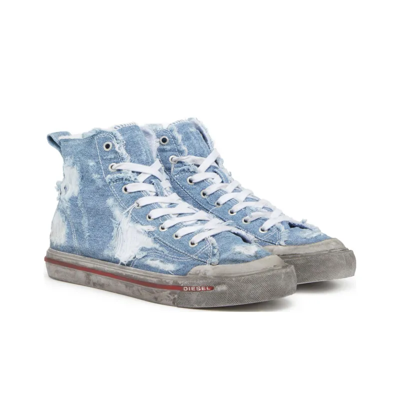 DIESEL S-Athos Mid Distressed Sneakers-1