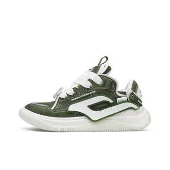 Daisy Fellowes Rocket 001 Anti Slip Wear Resistant Low Top Skateboard Shoes Unisex Army Green