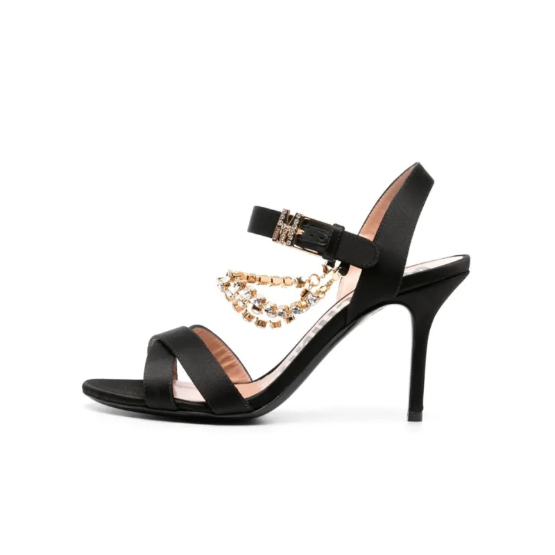 MOSCHINO 145mm Crystal-embellished Sandals-0