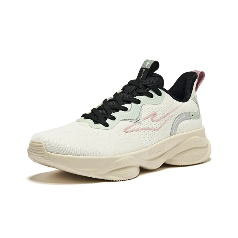 Erke Bullet 1.0 Cushioning Anti-Slip And Wear-Resistant Low-Top Running Shoes Women's Ivory Sea Foam Green-2