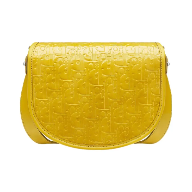 DIOR Gallop Oblique Gravity Print Leather Messenger Bag Shoulder Bag Crossbody Bag Mini Men's Yellow-2