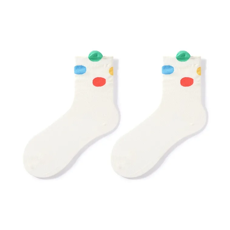 Primeet Mid Calf Socks Spring Summer Women's 5 Pack-5