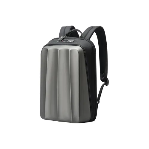 BOPAI Hard Type Fiber Fabric Laptop Bag Backpack Large Size Men's Black Gray