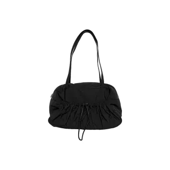 UNITE STAR Nylon Shoulder Bag Women's Black/Cream Mocha/Cream White/Army Green