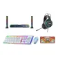 White Keyboard & Mouse+Mat+6002 Speaker+Plug-in Microphone * 2+8001U Headphone