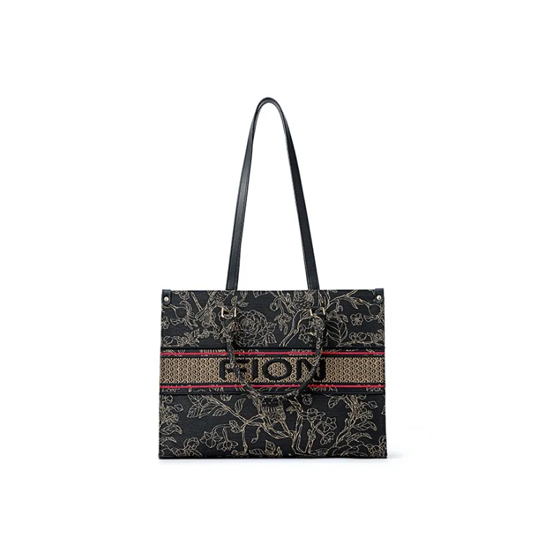 FION Fabric Tote Bag Shopping Bag Shoulder Bag Crossbody Bag Women's Multicolor-11