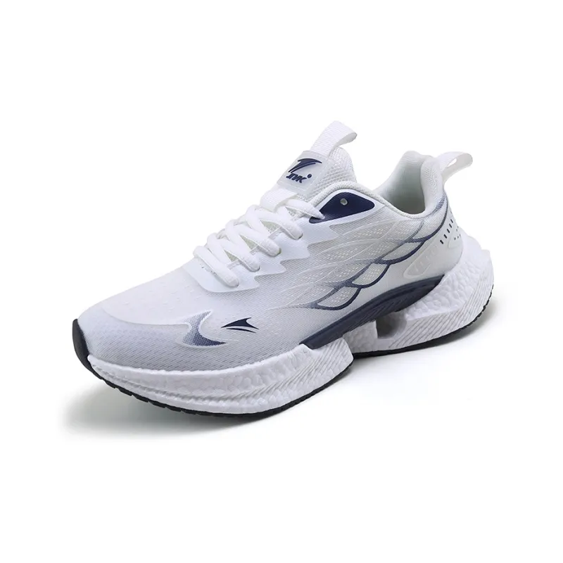 Kinglake Cushioned Slip Resistant Low Top Running Shoes Unisex White-2