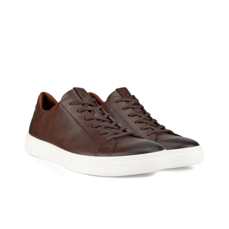 Ecco Low Top Skateboard Shoes Men's Brown-1