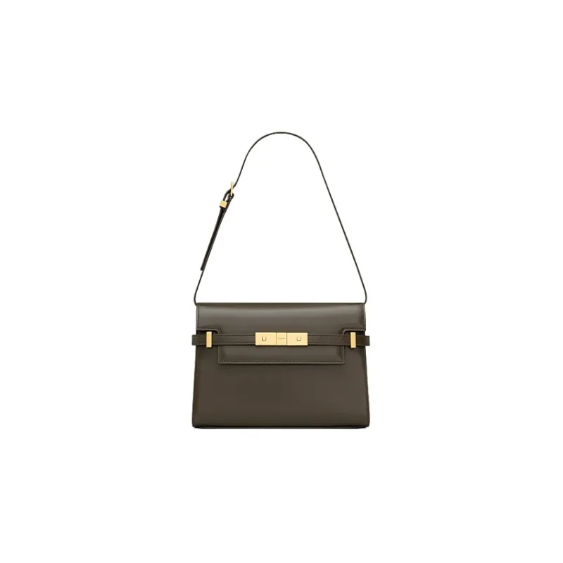 SAINT LAURENT Cow Leather Crossbody Bag, Shoulder Bag Women's Dark Gray-0
