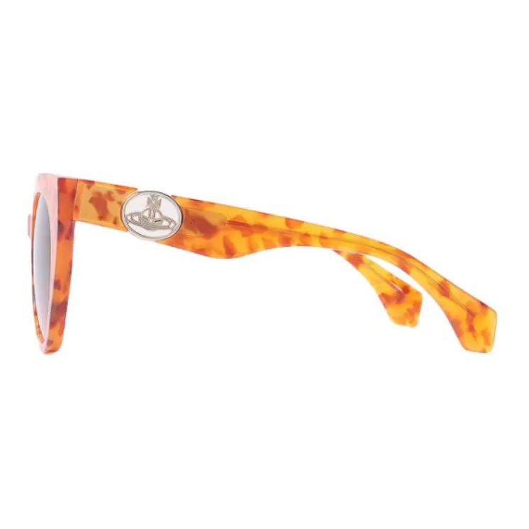 Vivienne Westwood Plastic Irregular Shape Sunglasses Women's Tortoiseshell-2