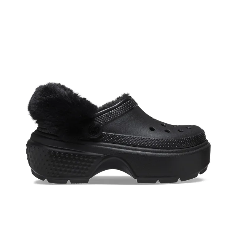 Crocs Stomp Lined Clogs 'Black' Women's-1
