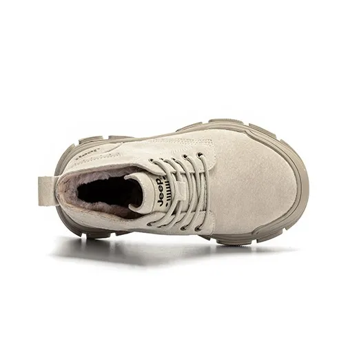 Jeep Outdoor Boots Women's Light Gray Fleece Lined-2