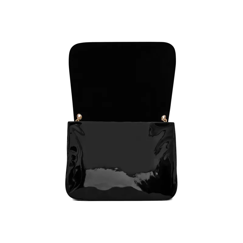 SAINT LAURENT Jamie Patent Leather Handbag, Shoulder Bag Women's Black-4