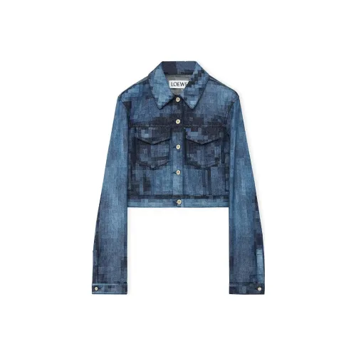 LOEWE Denim Jackets Women's Blue