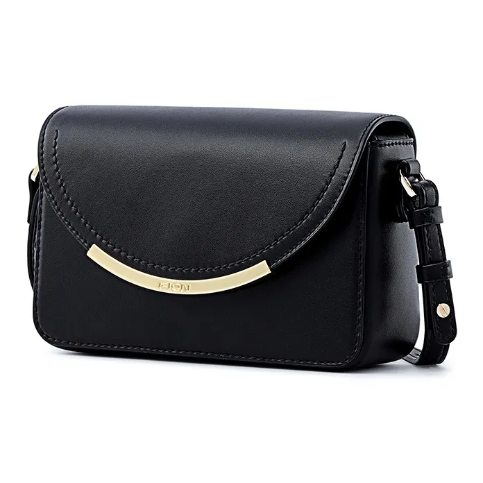 FION Synthetic Leather Small Square Bag Shoulder Bag, Crossbody Bag Regular Women's Black-5