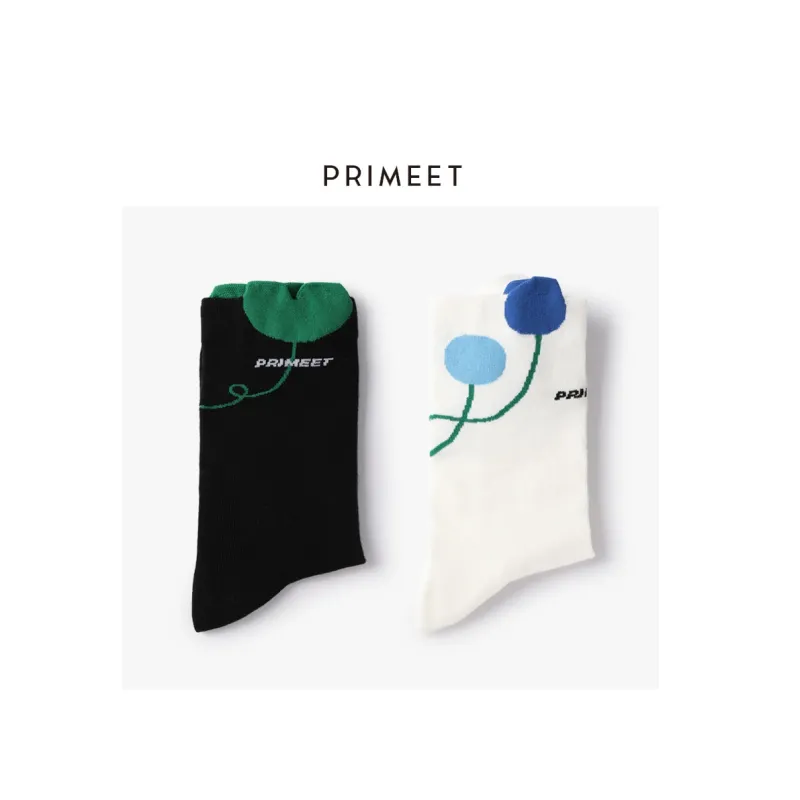 Primeet Mid Calf Socks Spring Summer Women's 5 Pack-11
