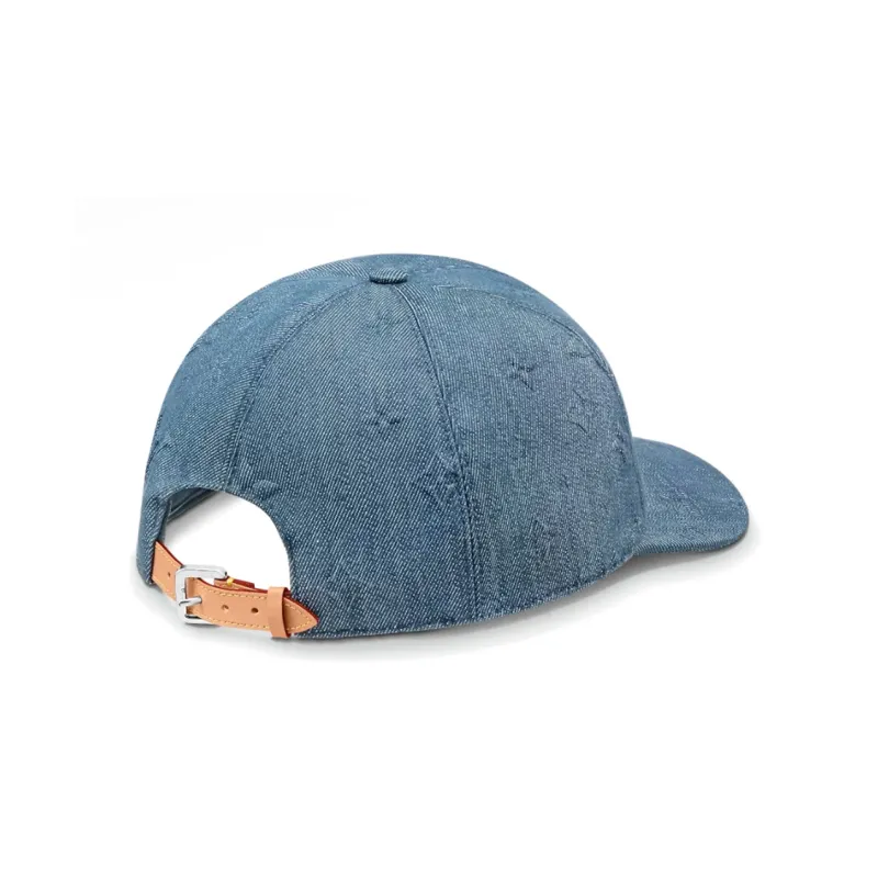 LOUIS VUITTON Monogram Baseball Caps Men's Light Blue-1