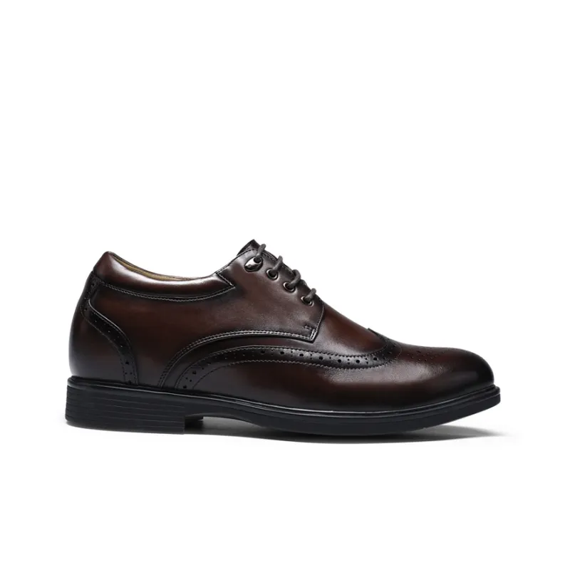 He Jinchang Dress Shoes Men's Light Brown-1