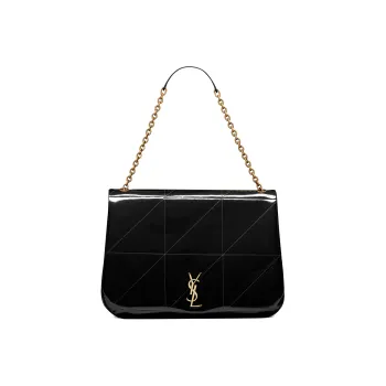 SAINT LAURENT Jamie Patent Leather Handbag, Shoulder Bag Women's Black