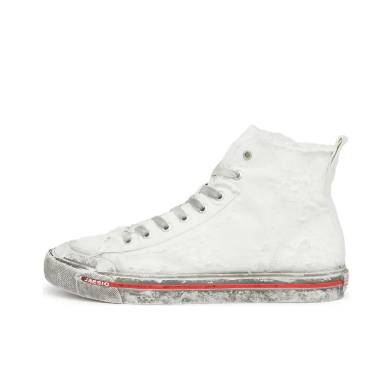 DIESEL S-Athos Mid Distressed Sneakers-0