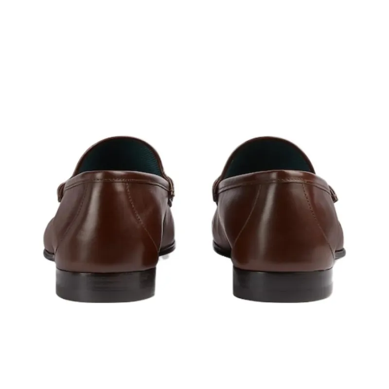 GUCCI Horsebit 1953 Loafers Men Brown-4