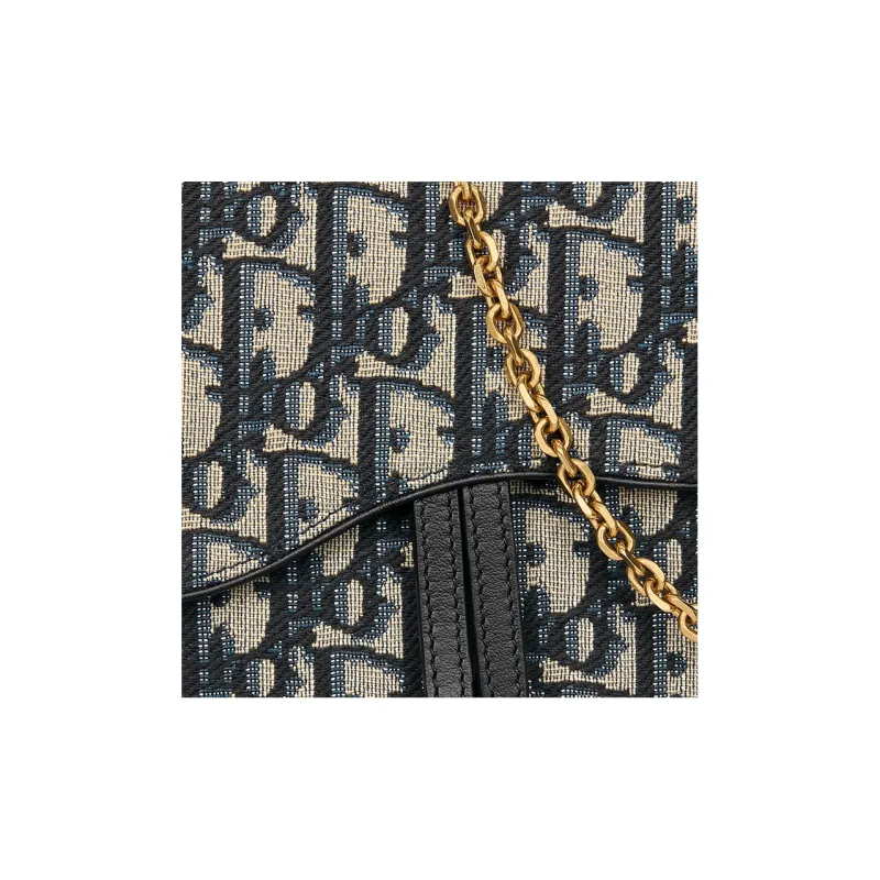 DIOR Fabric Clutch Regular Women's Blue-5