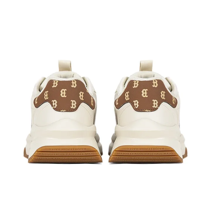 MLB Chunky Runner Cushioning Abrasion Resistant Breathable Low Top Running Shoes Unisex Brown-4