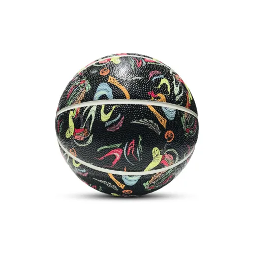 Medham Microfiber Leather Basketball Black Multicolor Size 7 Ball Training Unisex