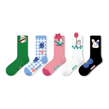 Primeet Mid Calf Socks Spring And Summer Women's 5 Pack