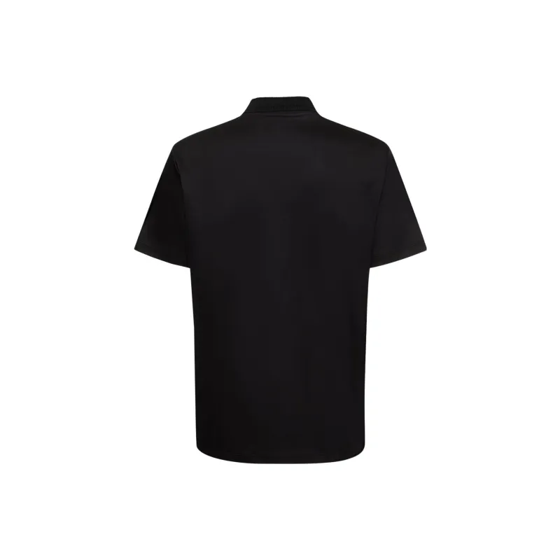 GIORGIO ARMANI Logo embroidered Cotton Polo Shirt-1