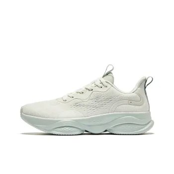 Erke Bullet 1.0 Cushioning, Wear Resistant Low Top Casual Running Shoes Women's Ivory White, Light Gray, Green