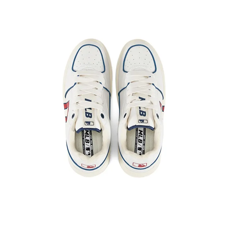 MLB Chunky Liner Basic Cleveland Indians Slip Resistant Low Top Skateboard Shoes Unisex Red-3