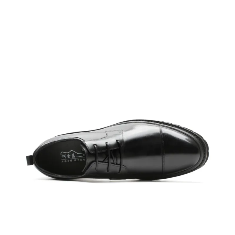 He Jinchang Dress Shoes Men's Black-4